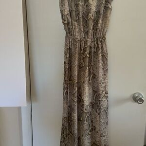 Show Me Your MuMu Grey Snake Print Maxi Dress